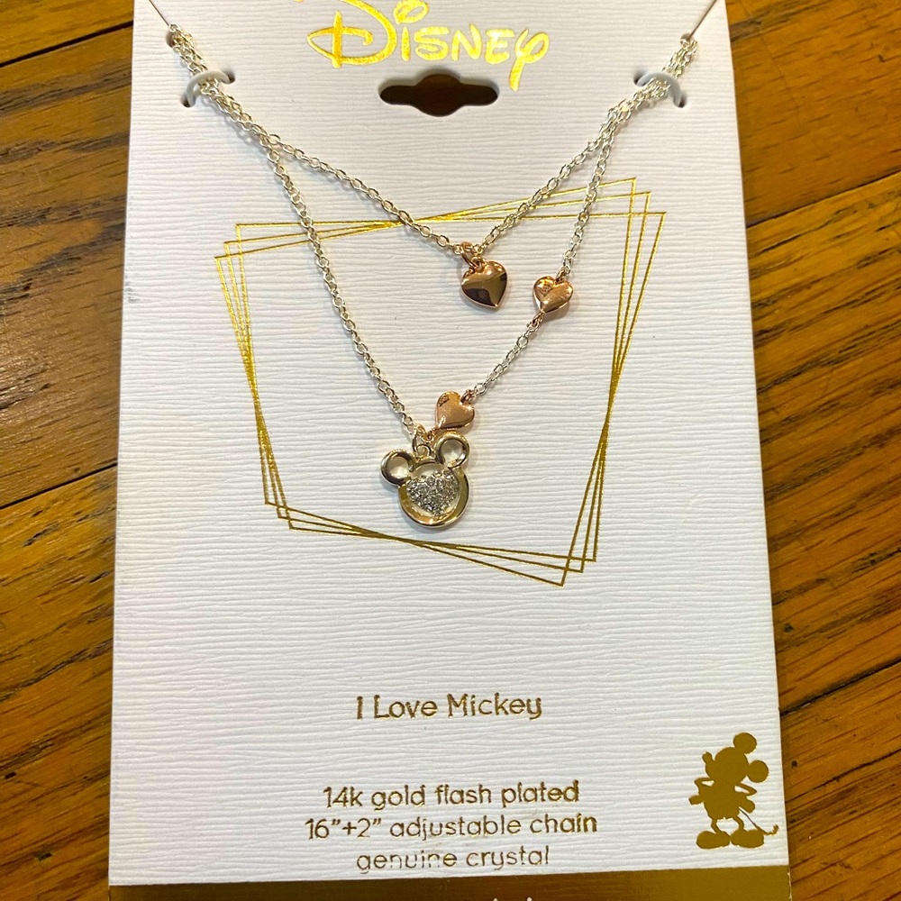 Disney Layered Mickey Layered Necklace- Nwt